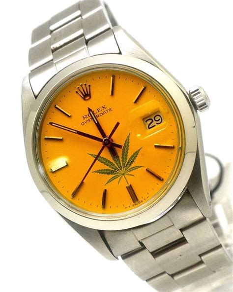 rolex cannabis 1966|Rolex SS Oysterdate Precision Ref. 6694 Cannabis Logo 1969.